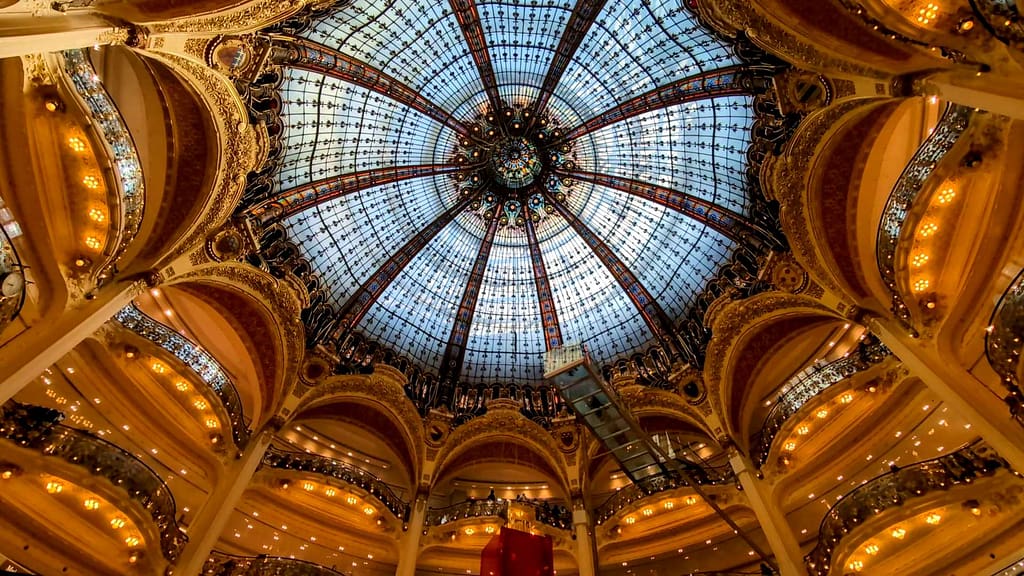 glass dome of the Galeries Lafayette department store in Paris