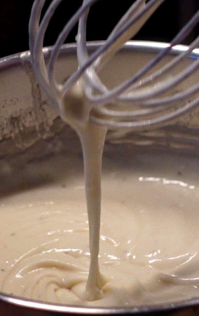 Homemade béchamel sauce with fragrant nutmeg the classic French sauce